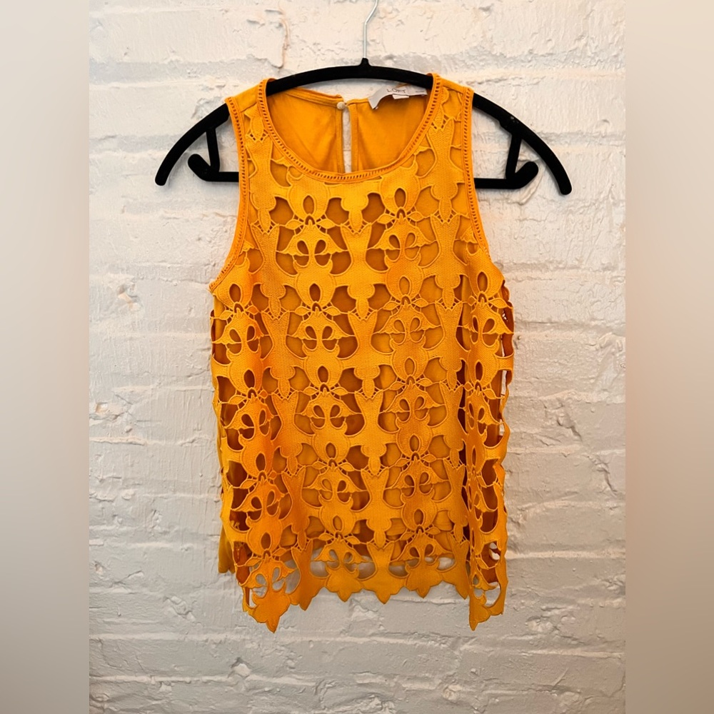 Loft yellow sleeveless top